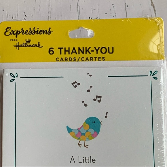 4/$14 6pk Hallmark Expressions Thank You Note Cards Blank Inside NEW SEALED - Picture 2 of 5